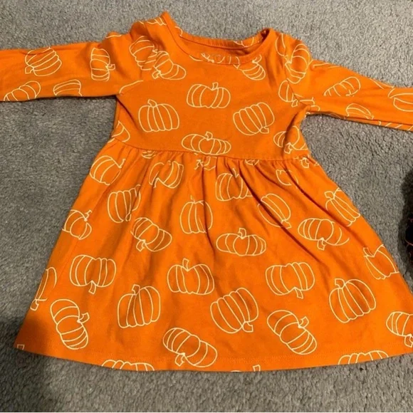 Cat & Jack Pumpkin Dress and Spider Web Skirt Halloween/Fall Small Lot (2) - Picture 5 of 7